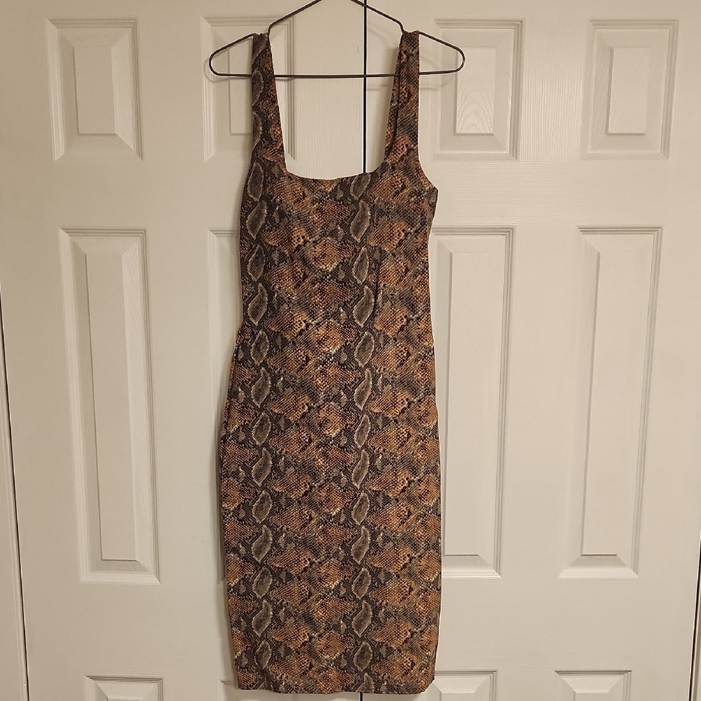 Dynamite Snake Print Bodycon Dress -Size Medium